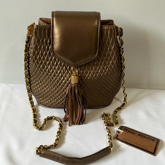 Bags New World Collection Bronze Leather With Gold Hardware Purse